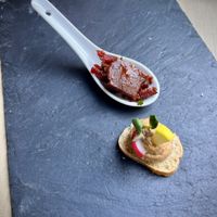 Beet root and hazelnut cream  at Lucky Leek in Berlin