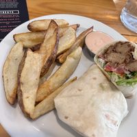 Crispy seitan wrap   at Rise Above in St Catharines