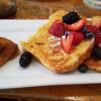 French breakfast and sausage at Rise Above in St Catharines