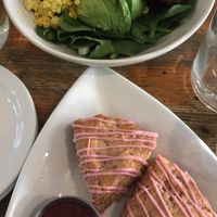 Sunrise bowl, raspberry scones and jam  at Rise Above in St Catharines