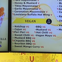 Vegan  sauces  at Belgian Chips in Brighton