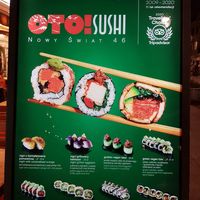 Menu. Polish & English. at Oto Sushi in Warsaw
