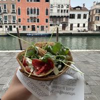 My favorite of the four! Grecia Vegan w/o olives & w/ sliced almonds   at Crepes House by PePe in Venice