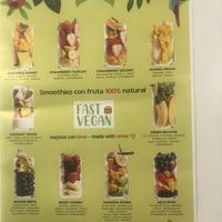 They have a smoothie menu 👌🏻  at Fast Vegan in Fuengirola