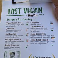 Fast Vegan menu pp1 at Fast Vegan in Fuengirola