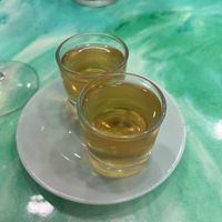 Complementary caramel vodka shots   at Fast Vegan in Fuengirola