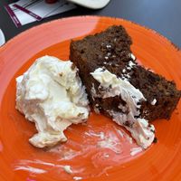 Vegan Carrot cake with coconut creamm  at Fast Vegan in Fuengirola
