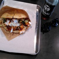 For em gainz (im Brot) & Fritz Cola at Nøne Meat in Hamburg