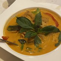 Red Curry with tofu. Hot sake, too. at Thai Elephant in Kennewick