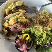 Already dug in before I thought to take a pic. Breakfast tacos  at Silver Diner in Ashburn