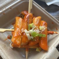 Tteokbokki Skewers 6,85€  at Bibimbap in The Hague
