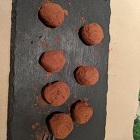 7 chocolate hazelnut truffles per order at Paprika in Granada