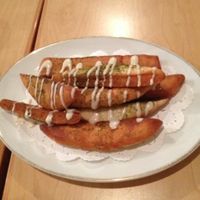 Fried spicy pita at Falafel Garden in Kyoto