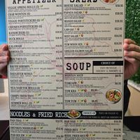 Menu as of November 2025 at Daughter Thai in Lovettsville