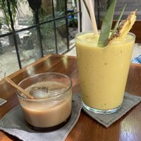 Coffee and smoothie   at Arcana in Playa Del Carmen