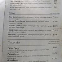 Menu at Arcana in Playa Del Carmen