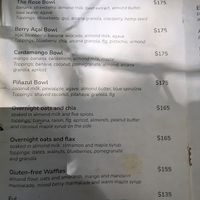 Menu at Arcana in Playa Del Carmen