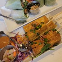 tofu satay and fresh rolls at Araya's Place - University District in Seattle