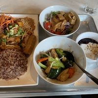 Lunch special with stir fry    at Araya's Place - University District in Seattle
