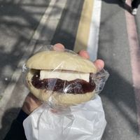 Anko and soy butter   at Kamogawa Bakery in Kyoto