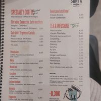 drinks at SANTA coffee in Malaga