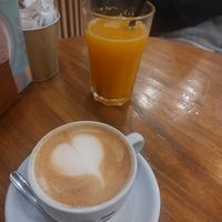 Coffee and Orange juice at SANTA coffee in Malaga