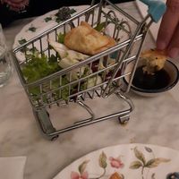 Starters came in that sweet cart at Poppy's Thai Eatery in West London