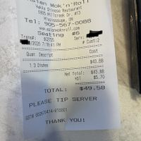 Receipt   at Asian Wok n Roll - Millcreek Dr in Mississauga