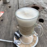 Galao with soy milk  at Art'aska in Silves