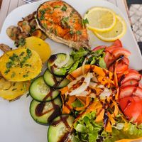 Hubby pescatararian and had the salmon meal at Art'aska in Silves