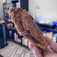 Now that is an amazing Chik’n Strip! at Nice Burger in Stanton