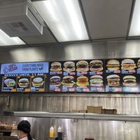 Menu board  at Nice Burger in Stanton