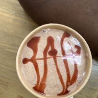 Strawberry and horchata oat milkshake   at Nice Burger in Stanton