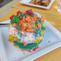 Mini Rainbow Cake at River Oglio Bike Bar in Darfo Boario Terme