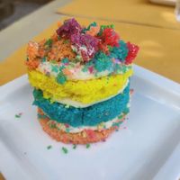Mini Rainbow Cake at River Oglio Bike Bar in Darfo Boario Terme