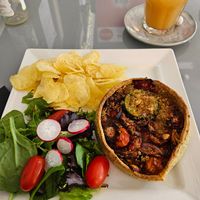 Mediterranean tart at Fig Coffee House in Matlock Bath