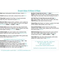 Menu 1st page at North Beach Deli in North Beach