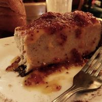 BBQ riblets and raw cheesecake. at Seasoned Vegan in New York City