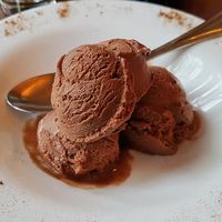 Chocolate ice cream at Seasoned Vegan in New York City