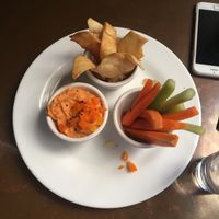 Starter, Homemade hummus (I didn't like their homemade hummus much) at Seasoned Vegan in New York City