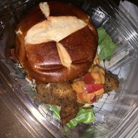 Shrimp po boy at Seasoned Vegan in New York City