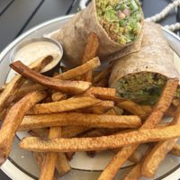 The Felawesome wrap with regular fries and ranch   at Sweet Pea Cafe in Tallahassee