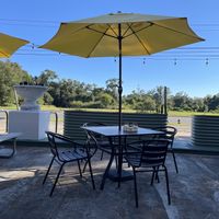 Outdoor seating   at Sweet Pea Cafe in Tallahassee