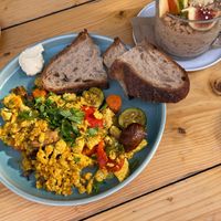 Scrambled tofu at Kaffeemacherei in Frankfurt