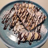 Belgische Waffel mit Banane und Schoko at Kaffeemacherei in Frankfurt