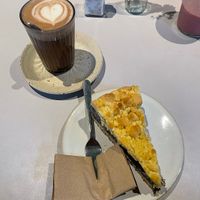 Poppy-seed cake with plum and mocha   at Kaffeemacherei in Frankfurt