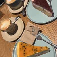 Cheesecake with passionfruit and blackberry  at Kaffeemacherei in Frankfurt