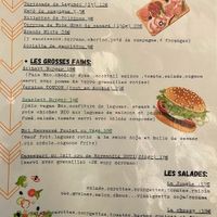Food menu at La Tribu in Ile-de-re