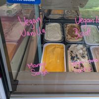 Vegan ice creams at 3c's Cafe in Clitheroe