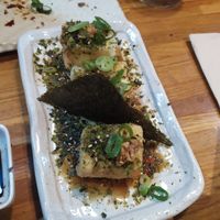 Tempura tofu at Grasshopper Ramen Bar in Barcelona